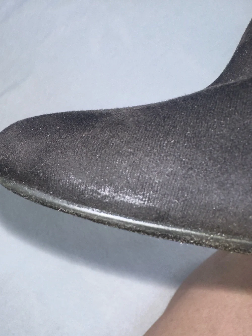 Material Girl Black Faux Suede Block Heel Bootie Size 9